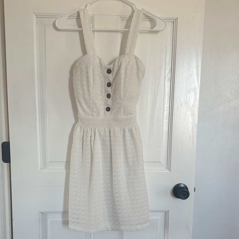 Charlotte Russe White Textured Mini Dress